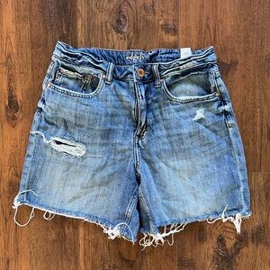 Distressed Denim Shorts